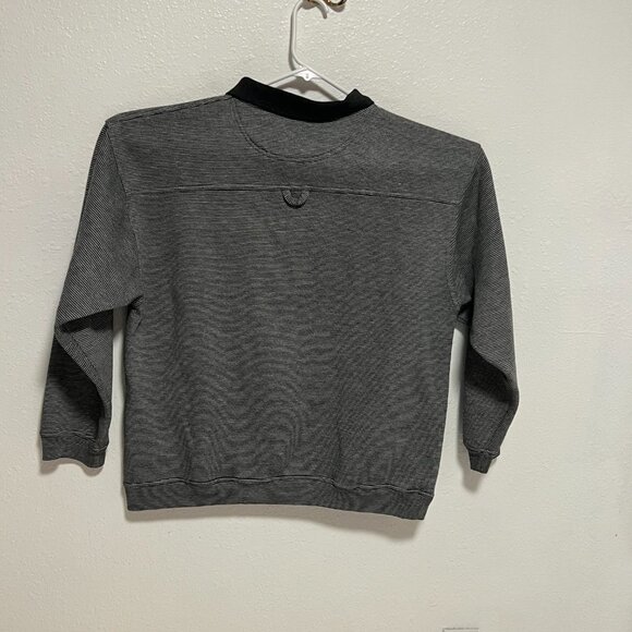 Rainforest Cafe Vintage Long Sleeve Polo Shirt Sweater Gray Men's size Large - Picture 7 of 7